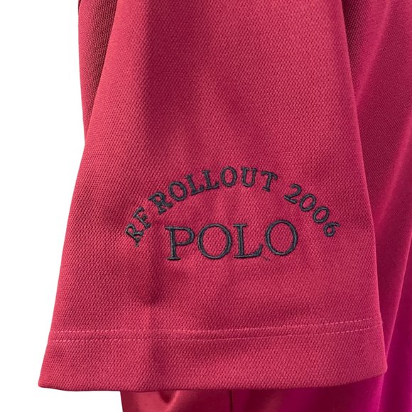 Nike | Men's Dri-Fit UV Red Short Sleeve Polo Shirt Large RF Rollout 2006 Polo - Picture 7 of 8